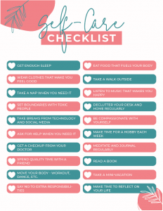 چک لیست خودمراقبتی مفید